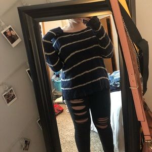 Prince & Fox Oversized Distressed Sweater